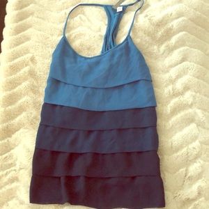 Ombré navy layered Lauren Conrad tank